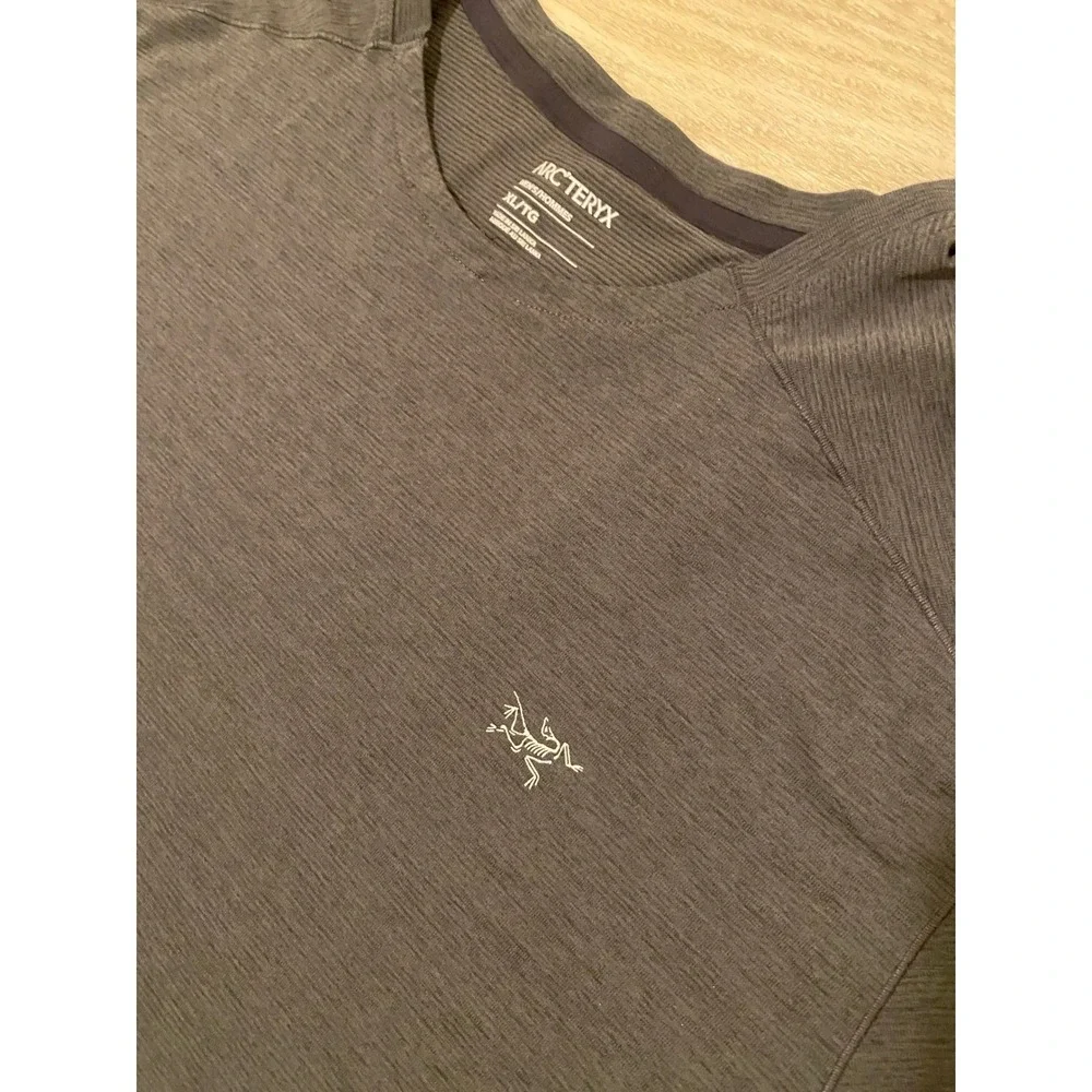 Arcteryx Cormac Crewneck Shirt Mens XL Heathered Black Gorpcore Performance